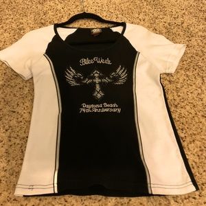 Harley Davidson, short sleeve women’s bling T-shirt